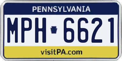 PA license plate MPH6621