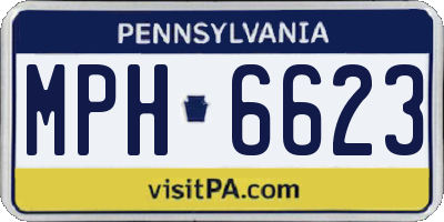PA license plate MPH6623