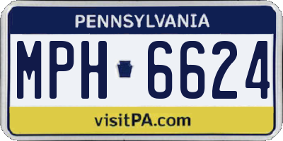 PA license plate MPH6624