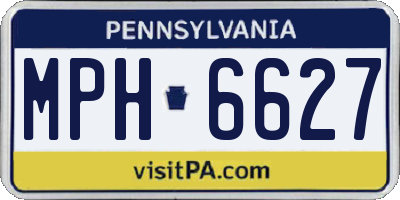 PA license plate MPH6627