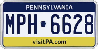 PA license plate MPH6628