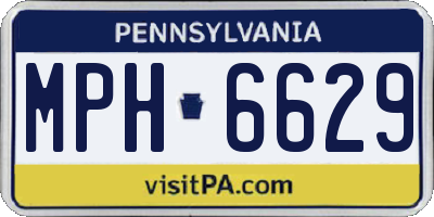 PA license plate MPH6629