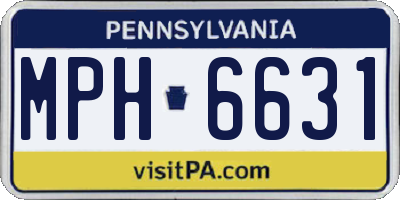 PA license plate MPH6631