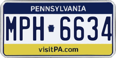 PA license plate MPH6634