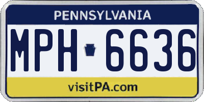 PA license plate MPH6636
