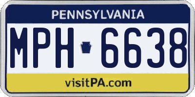 PA license plate MPH6638
