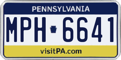 PA license plate MPH6641