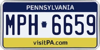 PA license plate MPH6659