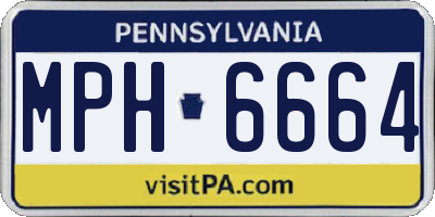 PA license plate MPH6664