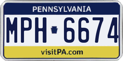 PA license plate MPH6674
