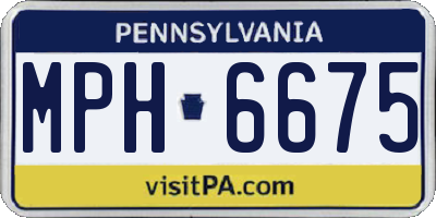 PA license plate MPH6675