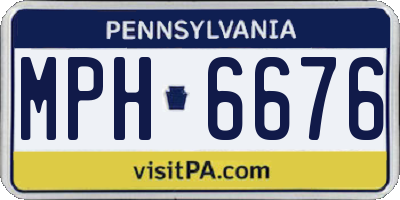 PA license plate MPH6676