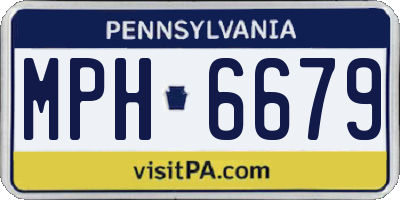 PA license plate MPH6679