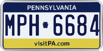 PA license plate MPH6684