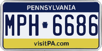 PA license plate MPH6686
