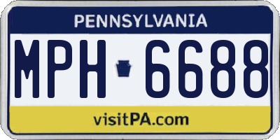 PA license plate MPH6688