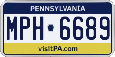 PA license plate MPH6689