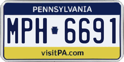 PA license plate MPH6691