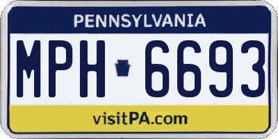 PA license plate MPH6693