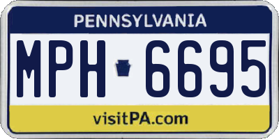 PA license plate MPH6695