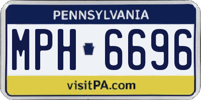 PA license plate MPH6696