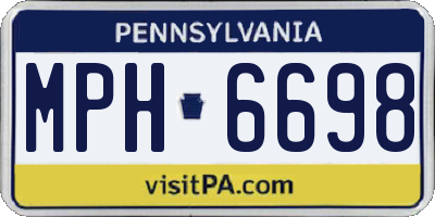 PA license plate MPH6698