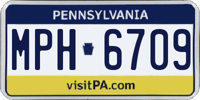 PA license plate MPH6709