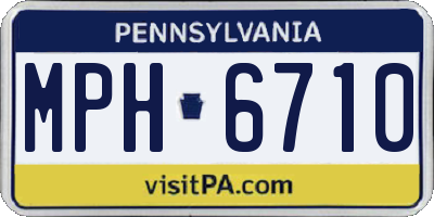 PA license plate MPH6710