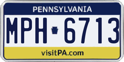 PA license plate MPH6713
