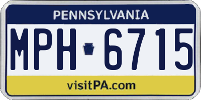 PA license plate MPH6715