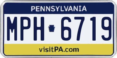 PA license plate MPH6719