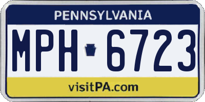 PA license plate MPH6723