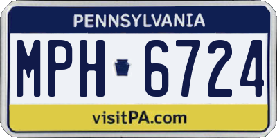 PA license plate MPH6724