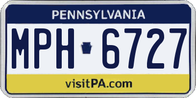 PA license plate MPH6727