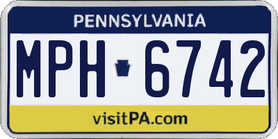 PA license plate MPH6742