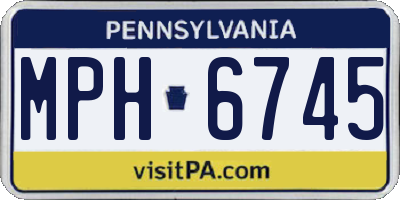 PA license plate MPH6745