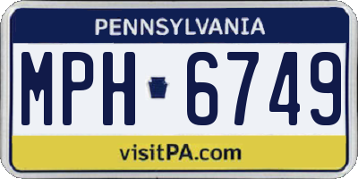 PA license plate MPH6749