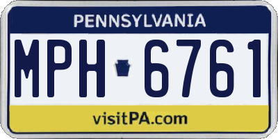 PA license plate MPH6761