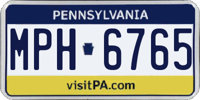 PA license plate MPH6765