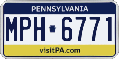 PA license plate MPH6771
