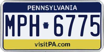 PA license plate MPH6775