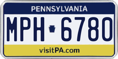 PA license plate MPH6780
