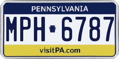 PA license plate MPH6787