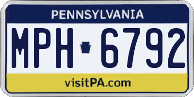 PA license plate MPH6792