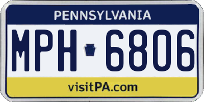 PA license plate MPH6806