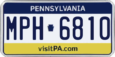 PA license plate MPH6810