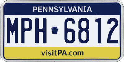 PA license plate MPH6812