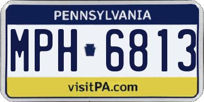 PA license plate MPH6813