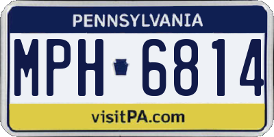 PA license plate MPH6814