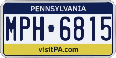 PA license plate MPH6815